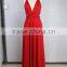 Yihao 2016 Special Offer Natural V-neck Vestidos De Fiesta Women Long Sexy Strapped Lady Party Maxi Summer dress