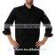 Guangzhou Uniforms Manufacturer New Design Black Cotton Fabric Unisex Chef cook uniform kitchener uniforms