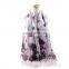 Wholesale Beautiful Three-dimensional Rose Soft Voile Scarf