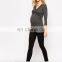 Plunge Neck Ruched Top Maternity Corset