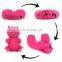 Pretty Pink Rabbit U Shape Pillow Cushion For Kids 2 in 1 Reversible Cartoon Animal Memory Foam Soft Neck Support Travel Pillow