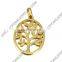 Cheap Wholesale Stainless Steel Tree of Life Gold Plated Pendants Jewelry