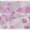 100% nylon and polyester hotel round table cloth with flocking flower design