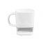 White Ceramic biscuit mug with the handle