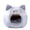 I@home Amazon Warm Round Semi-closed Cozy Luxurious Plush Cat Nest Bed for Cat