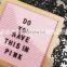 10x10inch  Home Decoration Slotted Felt Advertising Board with Pine Wood Frames and Plastic Letters