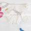 Ins Autumn Baby Girls Lotus Leaf Collar Princess Wind Romper Long Sleeve Triangle Romper With Hat