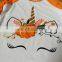 Halloween Unicorn shirts Baby Girl ruffle Sleeve Tops Autumn Pumpkin Tees