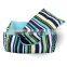 Dog Stripes Print Canvas Dog Bed Pet Memory Foam Pet Bed
