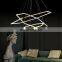 Living room chandelier simple modern atmosphere household LED creative personality dining room ring hall net red ceiling lamps