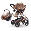 Leather baby stroller cadeirinha carrinho de bebe silver cross pram pop