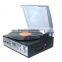 Belt-drive turntable player, classic phonograph, record player with cassette