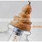 Tonghua 2020 New Clear Glass Shell Nordic Wood LED Pendant Light Pub Coffee Modern Chandelier Light