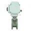 DKV DN40 24V DC Italy Ultrathin Wafer Type Flanged ss304 316 Stainless Steel Motor Operated electric wafer Ball Valve