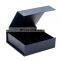 Luxury small rigid navy blue magnetic lid gift box packaging for small product wrapping