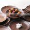 high quality customized multi function round wooden plates beech walnut wood food serving dishes tray