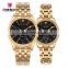 Chenxi 069A Minimalist Men Women Quartz Watches Stainless Steel Waterproof Date Luxury Wrist watches for Couples