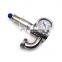 Sanitary Threaded Pressure Relief Valve Exhaust Valves with Pressure Gauge Air Release Valve
