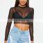 Flare plain High quality soft 100% cotton crop tops