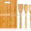 Eco Friendly High Quality For Kitchen Rectangle Natural Bamboo Cutting Board Set