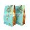 250g flat bottom aluminum foil coffee packaging pouch stand up food plastic bag side zipper coffee tea packaging with air valve