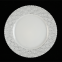 Modern Tableware 13 Inches Silver Edged Luxury Glass Charger Plates For Catering Party Decoration