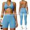 Quick Dry Fitness Running Clothing Sports Bra Shorts Leggings Custom Logo Workout Wear Gym Fitness Sets 2 Piece Yoga Set Women