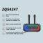 ZQS4247 10W Double 4 Inches party speaker with colorful LED light and support Bluetooth/USB/TF/FM/MIC/AUX