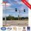 professional factory supply Tri-arm LED traffic light poles and CCTV