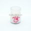 scented candle with printing kitty in glass jar