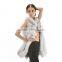 New Arrival Long Style 2015 Luxurious Whole Hide Big Bar Real White Fox Fur Vest With Trimming