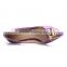 Four colors high heel wedding dress heels shoes with metal ornament beautiful face mask shoes