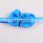 Selling 10 cm classic chiffon bow hair band 14 children tire color spot