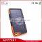 2015 new product abs outdoor 5000mah portable waterproof solar power bank for mobile phone