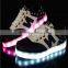 2015 low price promotion fashion led light running shoes