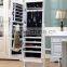 Jewelry armoire with distressed finish