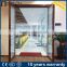 Modern office exterior aluminum framed double hinged glass door price