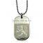 Engraved Stainless Steel Floating Pendant Dog Tags Necklace