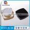 Square shape empty acrylic face cream jar,acrylic skin care cream jar with black cap