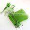 yellow organza gift bag jewellery storage pouches promotion drawstring security recyclable for wedding party