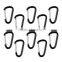 10pcs Black Aluminum Alloy D Carabiner Snap Clip Hook Keychain Camping Hiking Tools