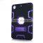 Hot sell hard stand 2 in 1 TPU hybrid tab cover for Apple iPad mini case, bumper mobile skin