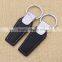 Handmade custom high quality black leather keychain promotion