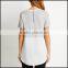 hot basic t-shirt 100% sure t-shirt with zipper t-shirt printing