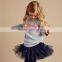 DK0030 dave bella 2015 autumn girls boutique sweater children's clothes girls jacquard sweater children's fashionable sweater