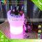 glow led ice bucket/illuminated wine bucket/glitter champagne cooler container