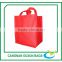 High quality logo pp red nonwoven bag with silk-screen printed