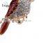 Wholesale jewelry supplier alloy and rhinestone mix color owl brooch jewelry