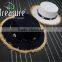 Wholesale hot selling summer beach big brim fashion straw hat hat with drawstring cheap hat