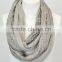 Popular Selling 100% Polyester Solid Color Lady Infinity Lace Scarf
